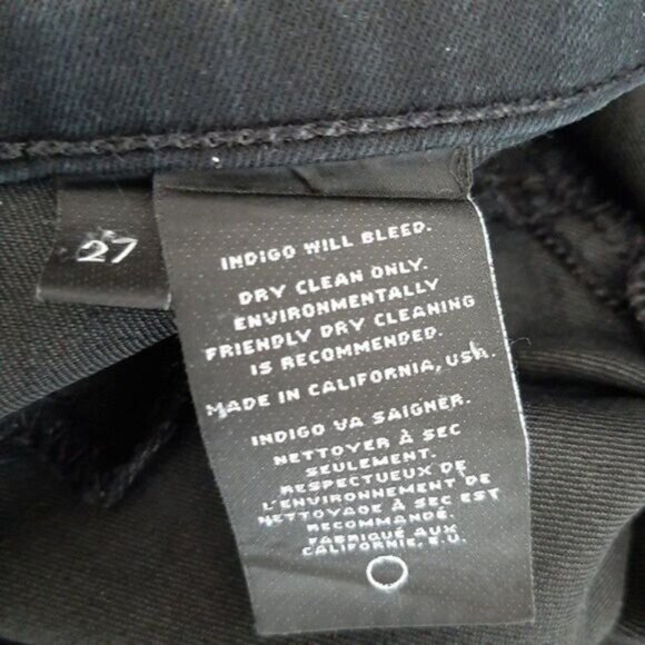 J BRAND Coated Coat Steal Super Skinny Black Jeans Sz 27 Flawed - Picture 12 of 12